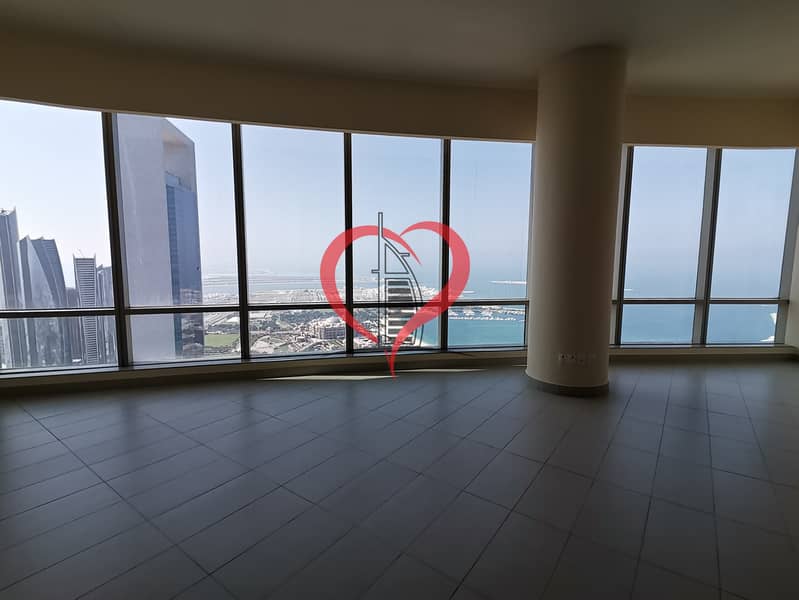 4 High Class 3 Bedroom Hall Apartment with Maid's room and 2 parkings full sea view