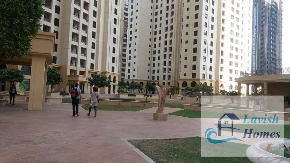 JBR Bahar 1 Bright and large One Bedroom with double balcony partial sea view Higher floor