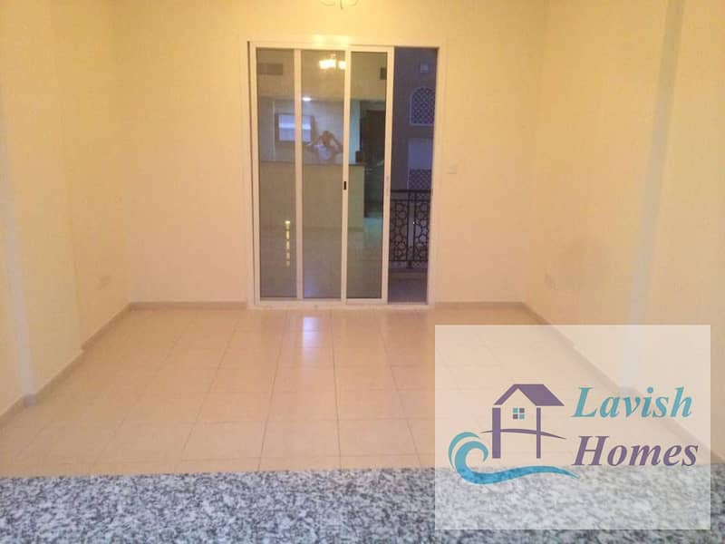 Best Deal Emirates Cluster 1 bedroom round about building Rent 30000/4 cheqs