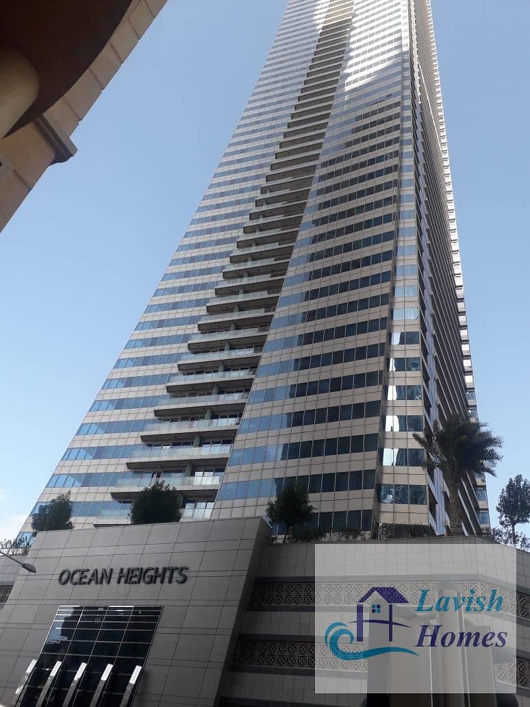 Marina Ocean Heights Vacant bright and Specious 2 bedroom with balcony nice skydiving and sea view Price 1.3/- Offer