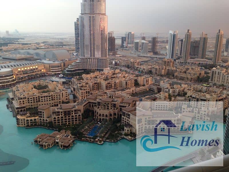 Downtown Burj Residence vacant Penthouse 3 bed with maid full burj khalifa and fountain view Rent 340/-