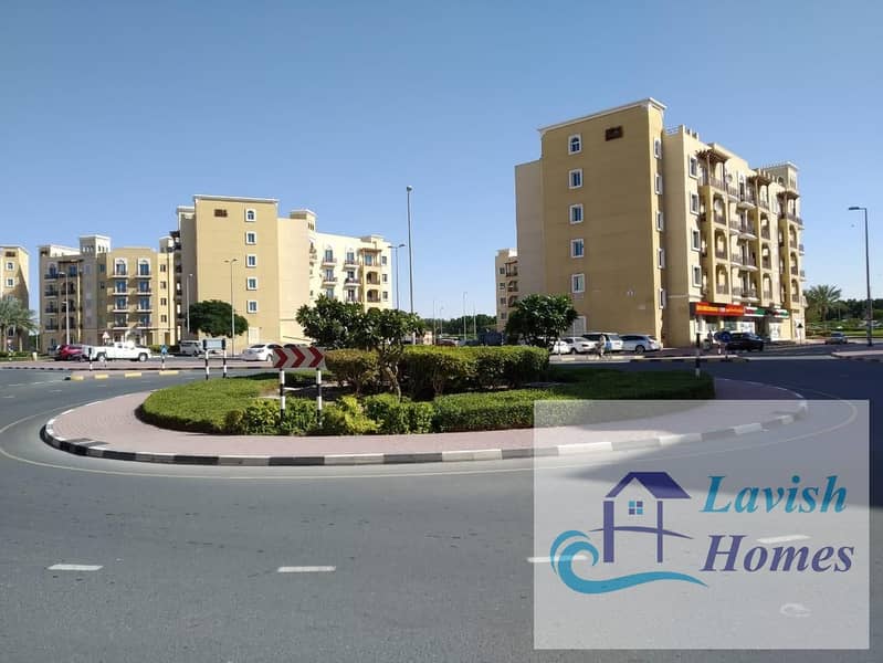 Hot deal one bedroom with balcony in Emirates Cluster close to bus stop Rent 29k/-4 cheqs