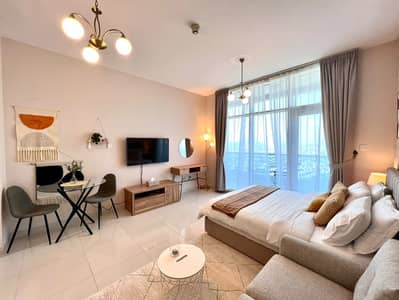 朱美拉三角小镇(JVT)， 迪拜 单身公寓待租 - bed area