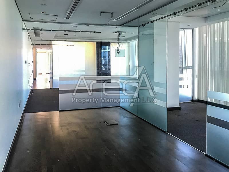 Fully Fitted, Sea Front Ready to Move in Office! 2 Parkings in Al Khalidiya