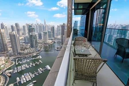 2 Bedroom Apartment for Rent in Dubai Marina, Dubai - Full Marina View | 2 BR Furnished | High Floor