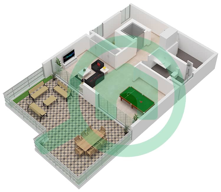 المخططات الطابقية لتصميم النموذج THE HAVEN GRAND VILLA-A فيلا تجارية 4 غرف نوم - علايا Second Floor interactive3D