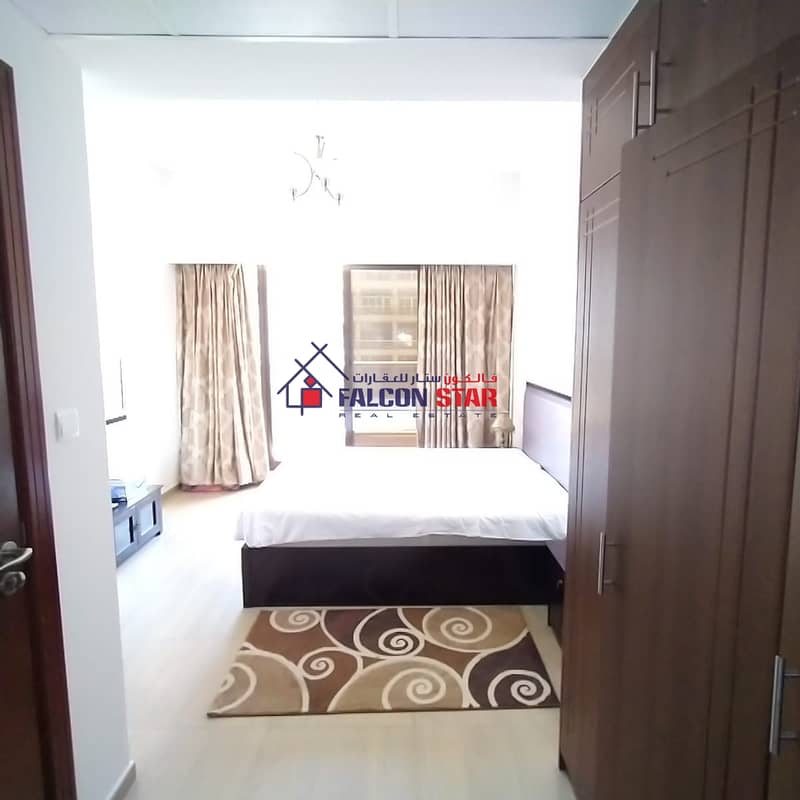 5 LUXURY FURNISHED 1 BED | L SHAPE HUGE BALCONY | PAY MONTHLY JUST 3350/- AED ONLY