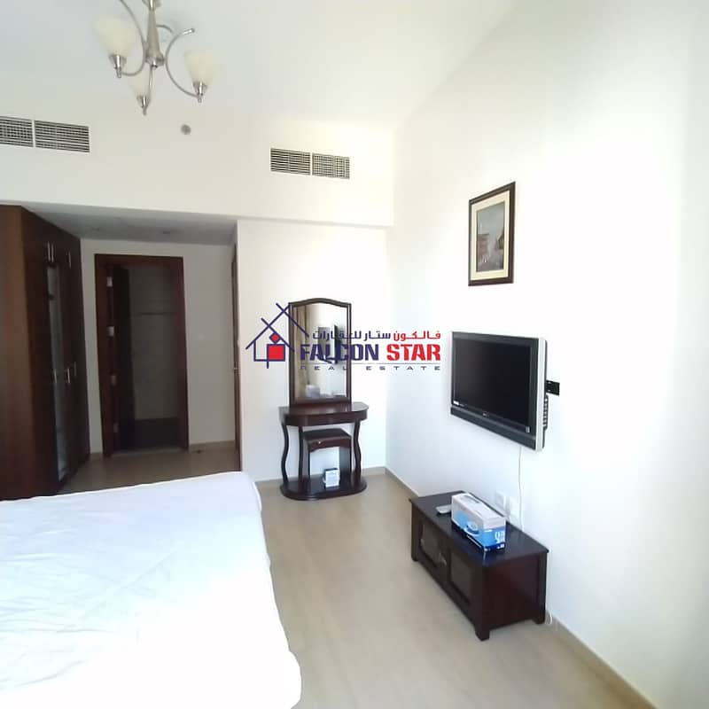 8 LUXURY FURNISHED 1 BED | L SHAPE HUGE BALCONY | PAY MONTHLY JUST 3350/- AED ONLY