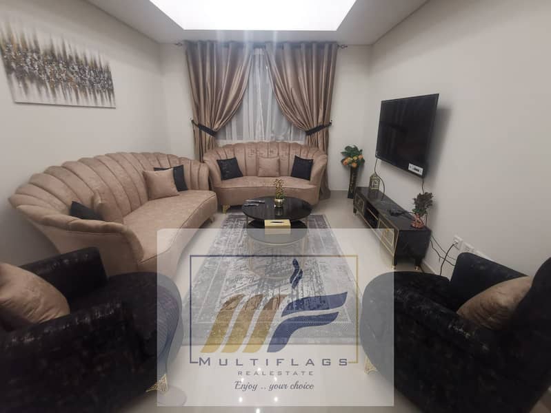 Monthly rent for furnished apartments in Al Nuaimiya One Tower, all inclusive, very well furnished, first inhabitant