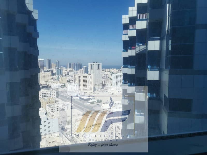 Office rent in Falcon Tower, a large tower with parking and an open view