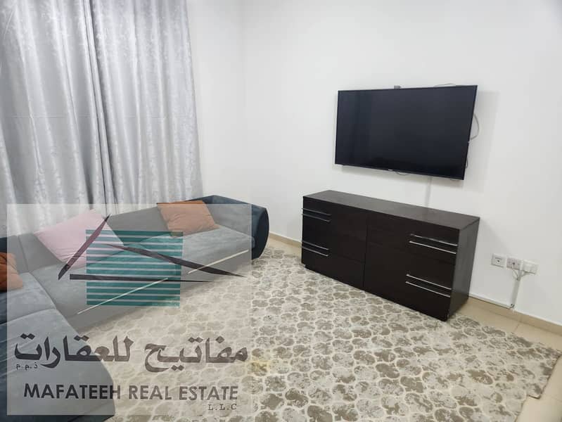 Fully Furnished 1 bedroom hall 757 sqft size inside view Available On Monthly Basis Only 3200 With (WIFI & FEWA)