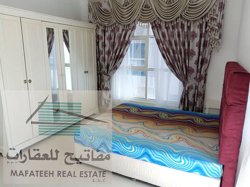Fully Furnished 1 bedroom hall bg size full open view Available On Monthly Basis Only 3500 With (WIFI & FEWA)