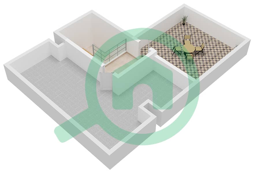 Caya 2 - 4 Bedroom Villa Type E3M-1 Floor plan Roof interactive3D