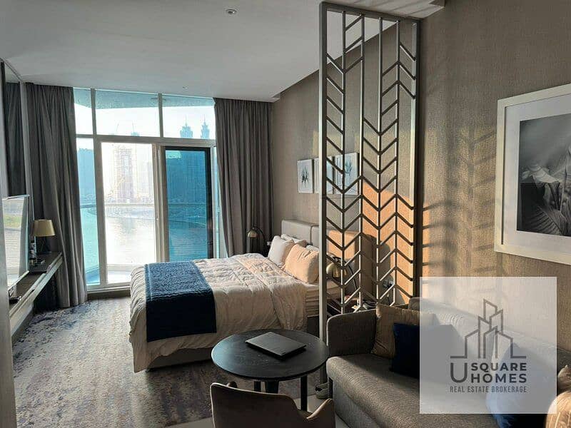 Fully Furnished Studio with Stunning Full Canal View