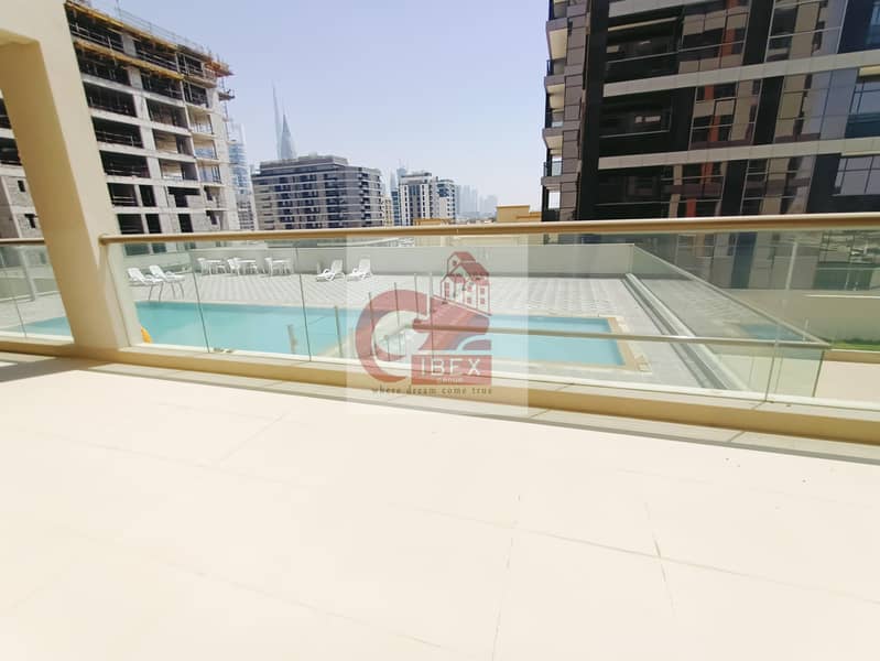 7 Brand New big size terrace 1bhk just 55k behind of sheikh zayed road