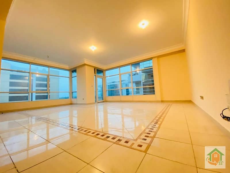 Elegant Size 3 Bedroom Hall With Maids Room Laundry Room Balcony Parking Apartment At Al Qurm For 105K