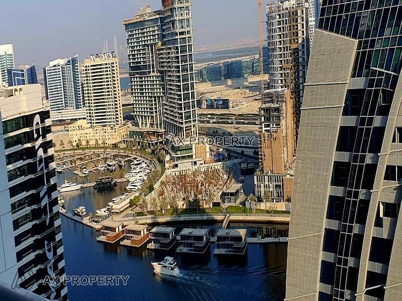 Canal view brand new 1 bedroom. with kitchen appliances for rent in reva tower .