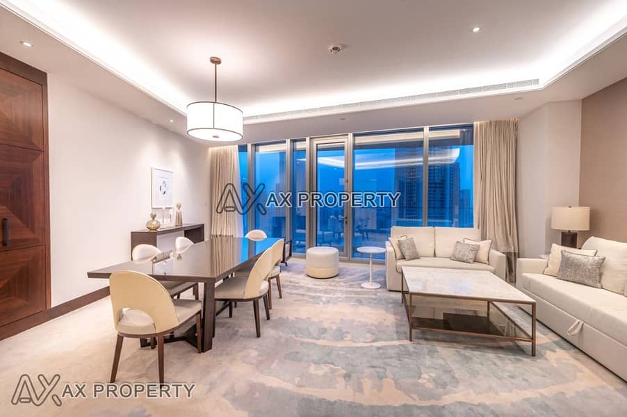 Luxurious 4 Bed apartment with Burj Khalifa, Fountain & Sea Views |  High Floor