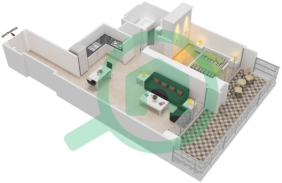 The Grand - 1 Bedroom Apartment Unit 1 FLOOR 2 Floor plan Floor 2 interactive3D