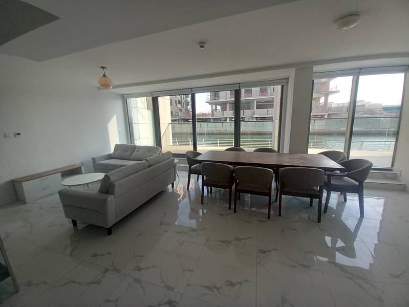 Fully Furnished 4 master Bedroom duplex Apartments for rent in Abu Dhabi with the beautiful view of Al Raha Beach Canal.