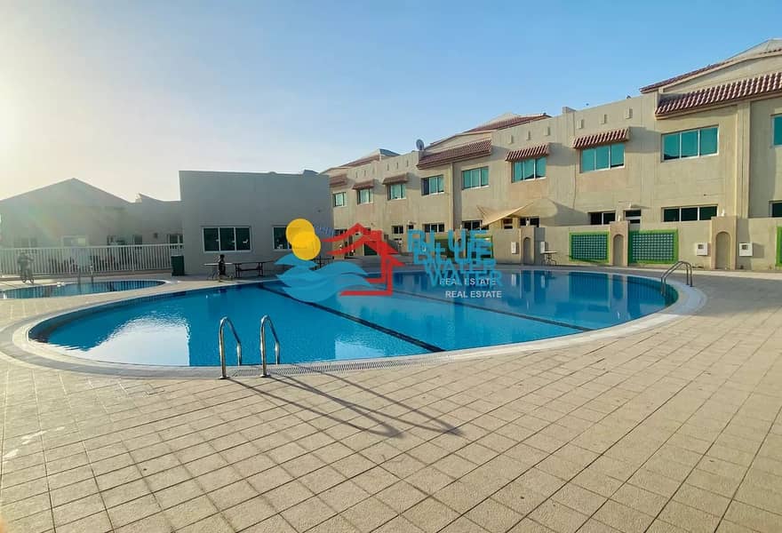 2 Shared Pool Gym 3 Master Bed Villa In Khalifa City A