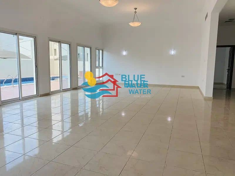 11 Private Entrance 3 master Bed Villa With Pool+Garden In Khalifa City A