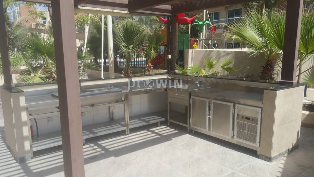 6 Open Kitchen | Barbecue Area | Best 1 Bed Apt | Prime Location !!!