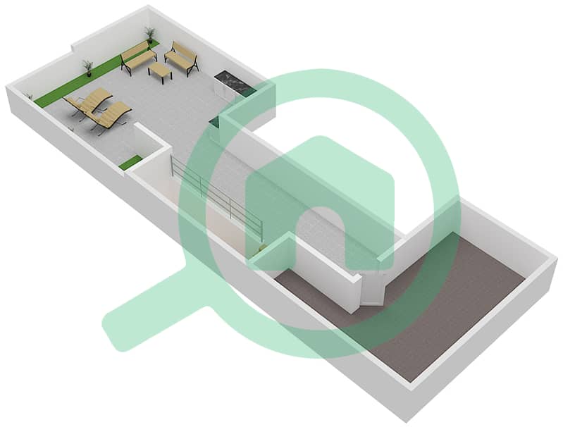المخططات الطابقية لتصميم النموذج A1 فیلا 5 غرف نوم - سور لا مير Roof interactive3D