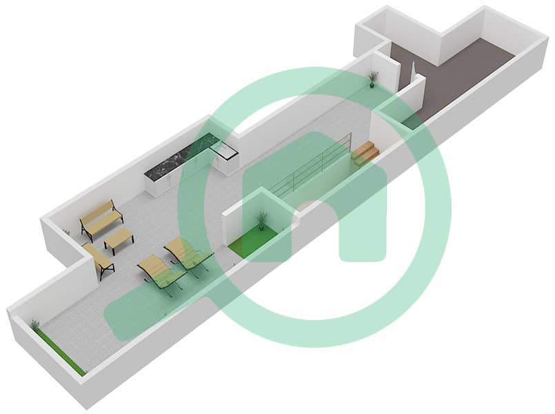Sur La Mer - 5 Bedroom Villa Type B1 Floor plan Roof interactive3D