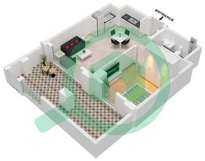 Orchid - 1 Bedroom Apartment Unit 106-FLOOR 1 Floor plan