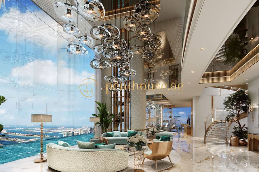 位于迪拜港，卡瓦利达马克海湾综合公寓 5 卧室的公寓 32580000 AED - 8195724