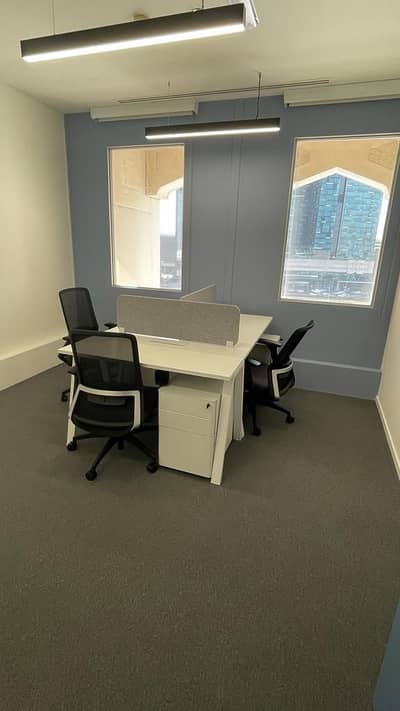 Office for Rent in Sheikh Zayed Road, Dubai - HQ Sheikh Rasheed Tower, DWTC - private office for 3 persons. jpeg