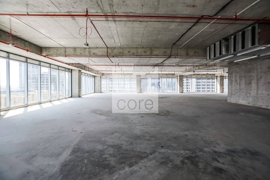 Free zone shell and core office in One JLT