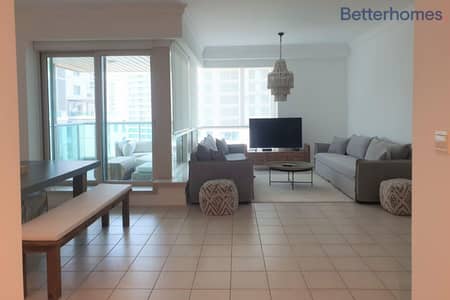 2 Bedroom Apartment for Rent in Dubai Marina, Dubai - Furnished | Panoramic View | with Study