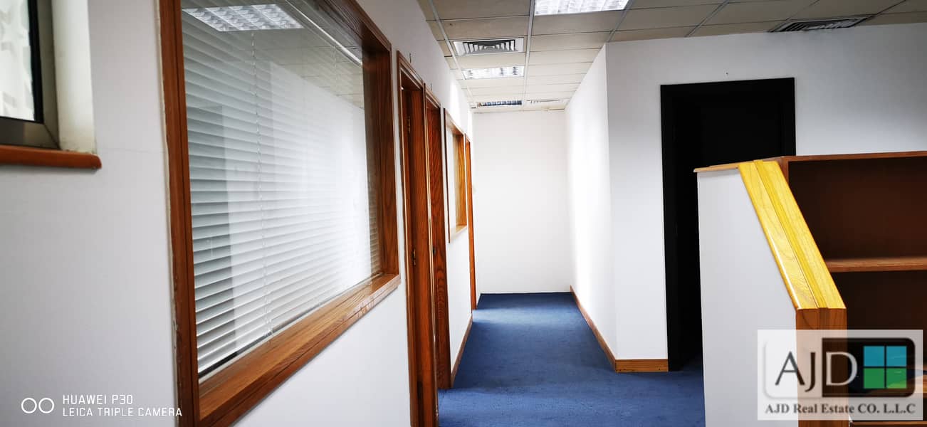 Fantastic  Offer !  Spacious Partitioned Offices in Al Garhoud  No Agency Fees