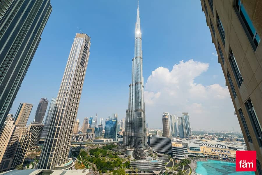 Burj Khalifa and Fountain view | High floor
