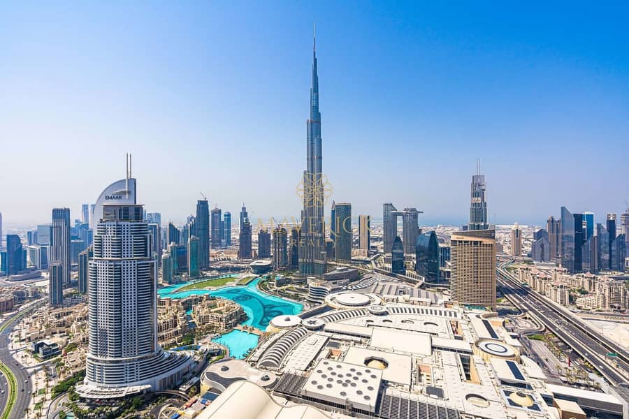High Floor | Brand New Furnished 2BR | Full Burj Khalifa + Fountain View