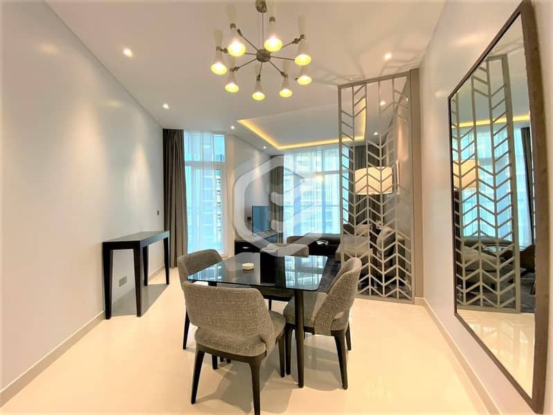 On High Floor | Furnished 1 Bedroom | Canal View