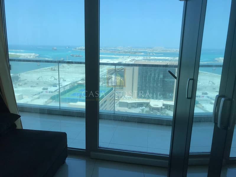 Full sea view Furnished 3BR+Maid room with Balcony