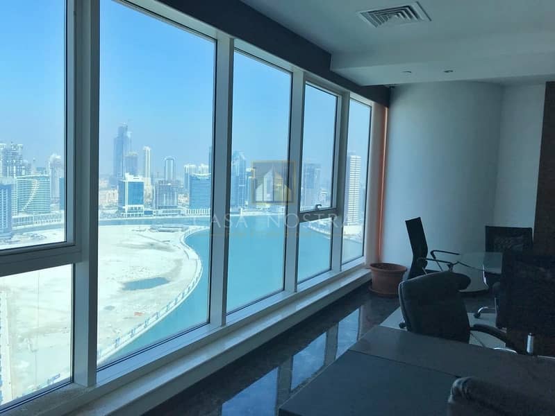 Fitted Office w/ Full Canal and Burj View
