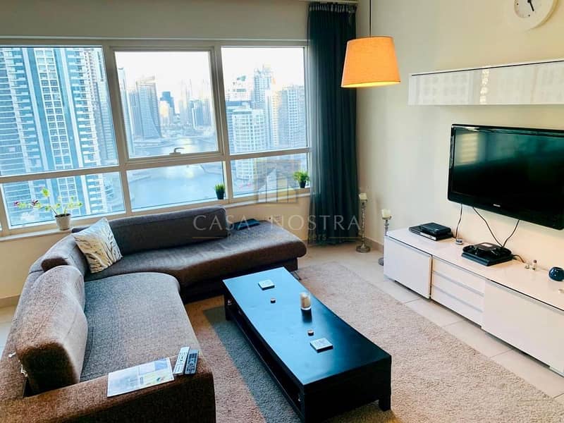 9 Full Marina View Furnished 2BR  with Balcony