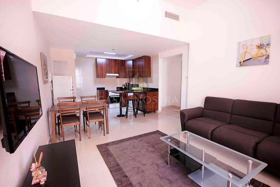 Payment in 12 Chqs Furnished 1BR on Higher Floor