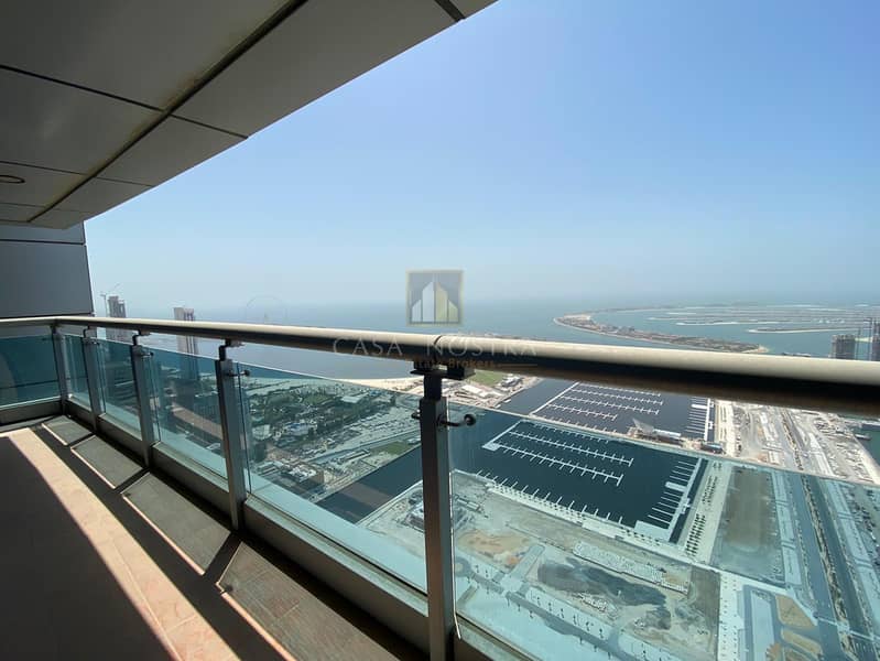 Full Sea and Dubai Eye View 2BR with Balcony