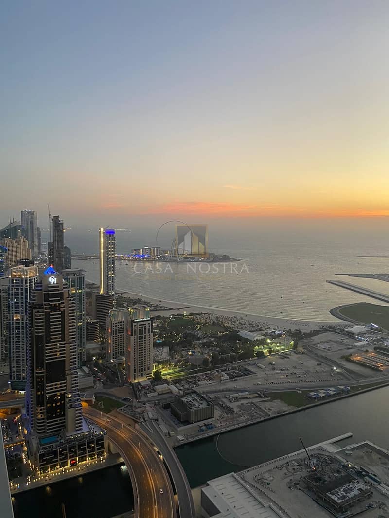 2 Full Sea and Dubai Eye View 2BR with Balcony