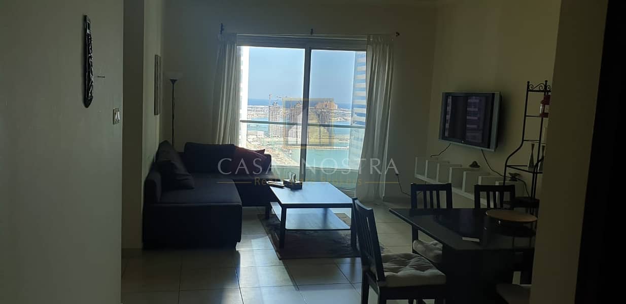 3 Partial sea view Furnished 2BR on Higher floor