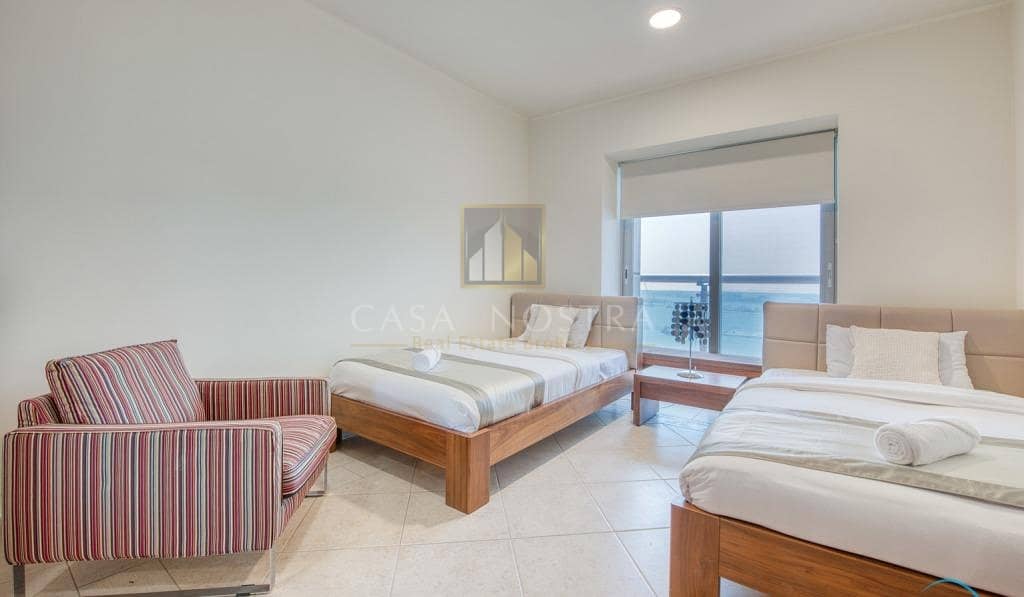 8 High End Furnished 2BR Panoramic Sea and Palm View