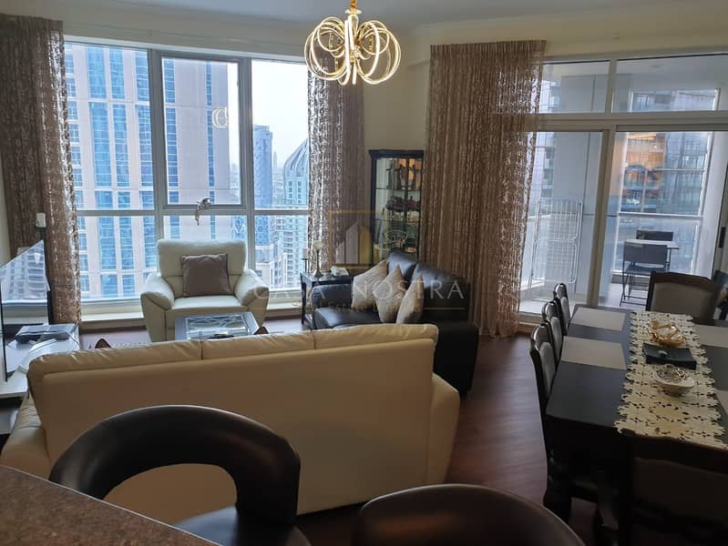 2 Partial Marina and Golf view Furnished 2BR on Higher Floor