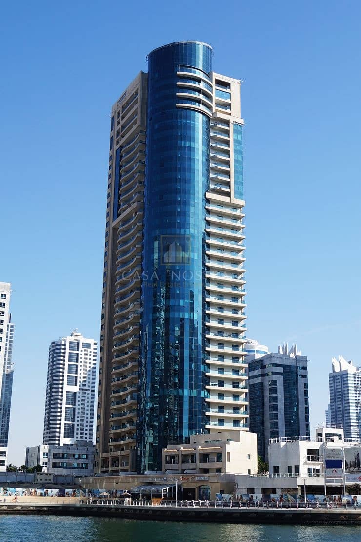 8 Higher Floor Furnished 1BR Marina and Sea View