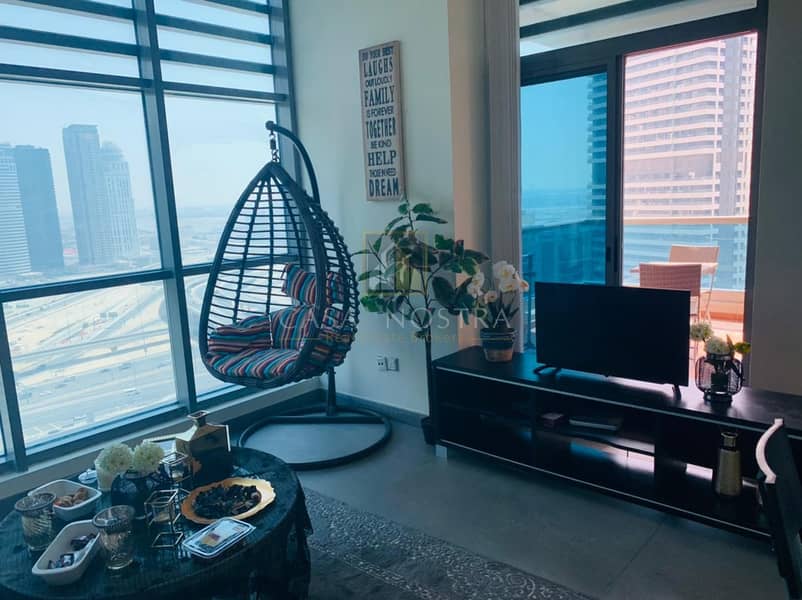 9 Higher floor Furnished 1BR Marina and Sea View