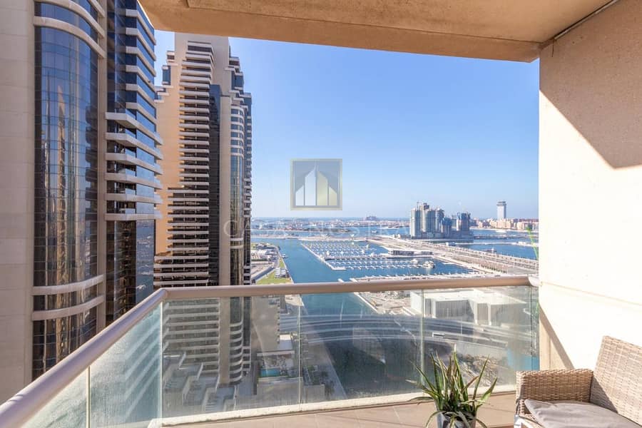 High End 2BR with Palm and Sea View Higher Floor
